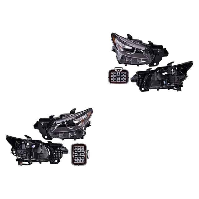 Par de Faros Delanteros Generica Cx-9 2016 A 2019 Mazda Con motor Eléctrico