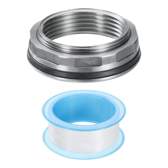 Bulkhead Fitting 1-1/4" Female 304 Stainless Steel Water Tank Connector Water Tank Adapter Thru-Bulk Pipe Fitting