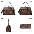thumbnail image 3 of SENDEFN Handbag for Women Shoulder Bag Kiss Lock Medium Top Handle Satchel Purse Retro Crossbody Bag Evening Clutch Purses, 3 of 7