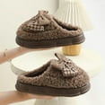 thumbnail image 6 of Bow Slipper for Women Indoor Fuzzy Cute House Bedroom Shoes with Memory Foam Ladies Warm Fluffy Slip On, 6 of 15