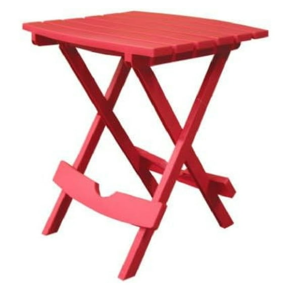 ZRuEzyX Quik Fold Side Table 19.75" H X 15.25" W X 17.375" D Cherry Red 25 Lb. Capacity