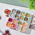 thumbnail image 4 of 4 Compartments Bento Box With Transparent Lid Reusable Snackle Containers Snacks Subpackage Box Prevent Cross Taste Divided Food Storage Containers-Green, 4 of 9