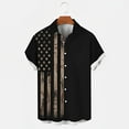 thumbnail image 4 of GLVSZ Hawaiian Bowling Shirts for Men American Flag Print Short Sleeve Summer Beach Shirt Casual Regular Fit Button Down Shirts Patriotic Shirts, 4 of 4