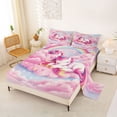 thumbnail image 2 of Erosebridal Unicorn Gifts Full Size Sheets For Unicorn Lover,Pink Magic Animal Bed Sheets For Kids Girls 4 Pieces, 2 of 6