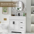 thumbnail image 3 of 36" Single Bathroom Vanity with Integrated Sink Top, Water Saving Faucet, 3 of 10