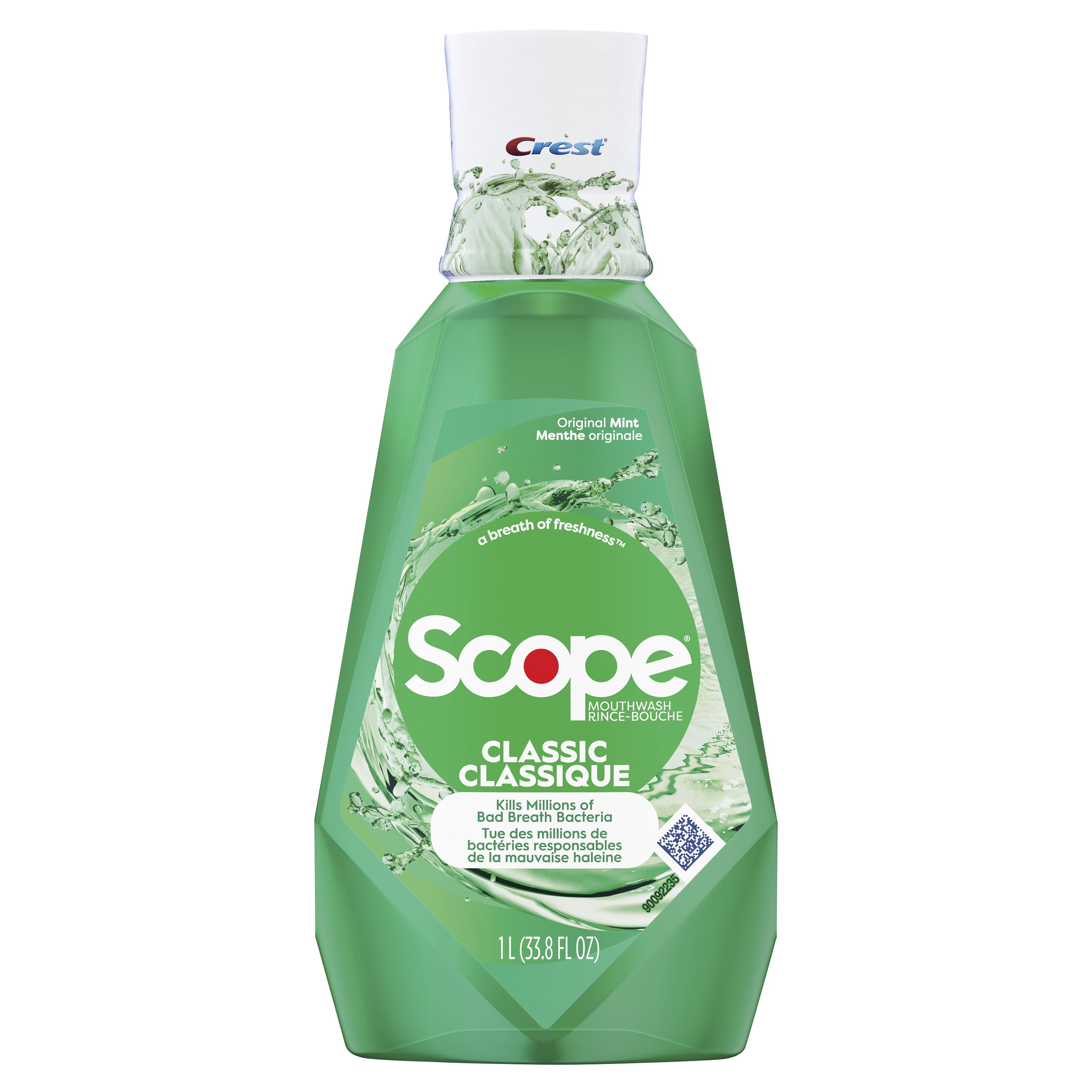 Crest Scope Classic Mouthwash, Original Mint, 1L