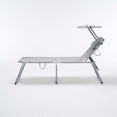 thumbnail image 3 of Outdoor Lounge Chair with Canopy,Patio Sun Tanning Chair,Pool Chair with Position Adjustable Backrest,Breathable Mesh Seat for Beach, 3 of 7