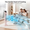 thumbnail image 3 of 42 Inches Bladeless Tower Fan with Remote for Bedroom,90°Oscillation Standing Floor Fans that Blow Cold Air with 9H Timer & Child Lock,Ultra Quiet Small Cooling Fans for Office - Black, 3 of 7