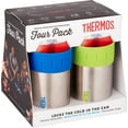 Thermos 2700ARP4 12Ounce Stainless Steel Beverage Can Insulators, 4 pk
