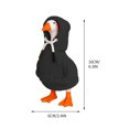 thumbnail image 2 of Desk Goose Outfits & Tabletop Accessories - Magnetic Mini Porch Goose Statue with Key & Clothes Decor, Cute Animal Ornament for Home Tabletop, Office Desk, Entryway, Living Room, 2*6in, Black, 2 of 5