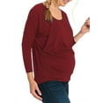 thumbnail image 4 of DYMADE Women Fashion Maternity Crew Neck Raglan Long Sleeve Pregnancy T-shirt, 4 of 4