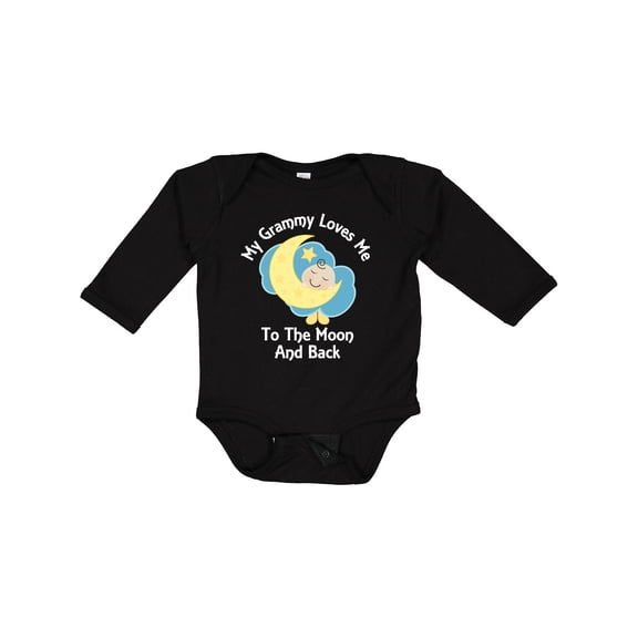 Inktastic Grammy Loves Me Moon and Back Boys or Girls Long Sleeve Baby Bodysuit