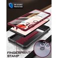 thumbnail image 4 of Poetic Étui Révolution pour Google Pixel 6 Pro 5G, Protecteur d'Écran Intégré avec Empreinte Digitale, Étui de Protection Robuste Antichoc avec Support, Marron Rouge, 4 of 6