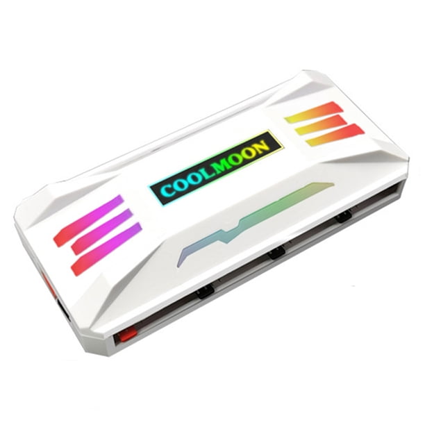 COOLMOON Controlador RGB 4Pin PWM 5V 3Pin ARGB Control remoto del ventilador (Blanco) Hugtrwg Nuevos Originales