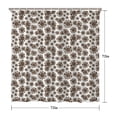 thumbnail image 5 of Waterproof Randomly Browm Flower Shower Curtain 72x72 Inch Boho Style Polyester Unique Shower Curtain for Bathroom Hotel Home Decor with 12 Plastic Hooks, 5 of 5