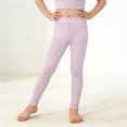 thumbnail image 2 of WAVSUF Girls Leggings Elastic Waist Lightweight Comfort Soft Summer Yoga Gym Sports Underpants Purple Size 6, 2 of 10