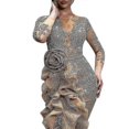 thumbnail image 2 of Women's Sparkle Sequin Slim Maxi Evening Dress, 2 of 3