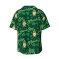 thumbnail image 2 of Naloa St Patrick's Day9 Men's Loose Fit Cuban Collar Short-Sleeve Shirt with Button-down and Chest Pocket for Everyday Wear Outings - X-Large, 2 of 7