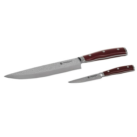 Forged in Fire Stainless Chef and Paring Knife Set 2