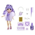 thumbnail image 4 of Rainbow High Creative Crystals Violet - Poupée-mannequin violette de 11 po (28 cm), 4 of 6