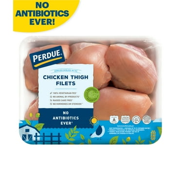 Perdue, No Antibiotics Ever, Fresh Boneless Skinless Chicken Thighs, 1.4-2.5 lb. Tray
