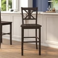 thumbnail image 3 of Flash Furniture X Design Wood Back Bar Stools, Rustic Gray (Set of 2), 3 of 4