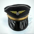 thumbnail image 4 of Sombrero de policía negro para adultos, ideal para cosplay de policía, fiestas de Halloween, actuaciones escénicas, gorras militares., 4 of 5