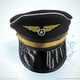 thumbnail image 4 of Sombrero de policía negro para adultos, ideal para cosplay de policía, fiestas de Halloween, actuaciones escénicas, gorras militares., 4 of 5