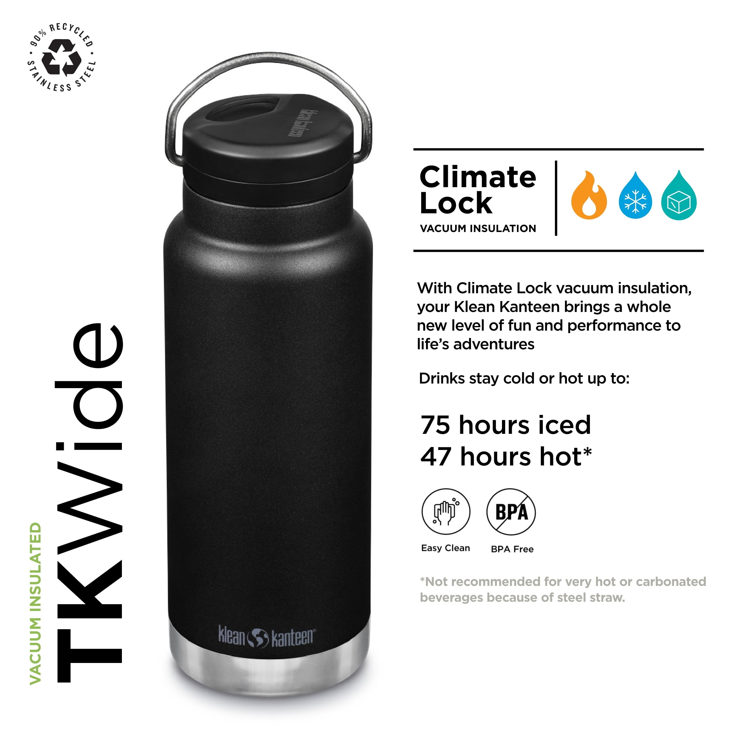klean kanteen Insulated Wide 473ml ブラック klean kanteen Insulated Wide 473ml ブラック
