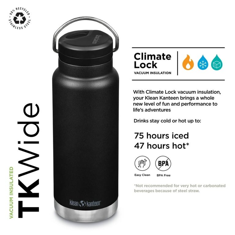 Insulated Water Bottle - TKWide 20 oz with Steel Straw