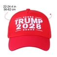 thumbnail image 7 of Trump 2028 Hat Make America Great Again Baseball Cap Donald Trump Take America Back Patriotic USA Adjustable Baseball Hat for Men Women(Red), 7 of 7