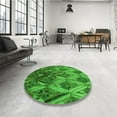 thumbnail image 3 of Ahgly Company Indoor Square Patterned Green Area Rugs, 3' Square, 3 of 6