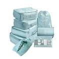 thumbnail image 1 of Sonducket 8 unids/set bolsa de almacenamiento de equipaje de gran capacidad embalaje ropa zapatos organizador cosméticos bolsa de viaje al aire libre para Envolturas para manijas de equipaje Azul Sonducket AP012006-03, 1 of 6