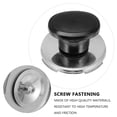 thumbnail image 6 of LEORX 4Set Replacement Cap With Handle For Water Kettle Lid Knob Black Plastic Round Design, 6 of 8