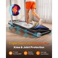 thumbnail image 3 of Walking Pad with 15% 12-Level Auto Incline & Handle Bar, Trisomy 3.5HP Foldable Under Desk Treadmill, 450 LBS Capacity Treadmills for Home Hiking with UI Screen, Bluetooth Speaker, Remote, RGB Light, 3 of 9