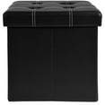 thumbnail image 4 of Achim Collapsible Tufted Storage Ottoman, Faux Leather 15" x 15" x 15", 4 of 9