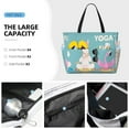 thumbnail image 2 of Wukai Animal Meditation Print Zipper Bag,large Beach Tote Bag,Waterproof Sandproof Bag,Grocery and Picnic Tote Travel Bag, 2 of 5