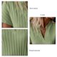 thumbnail image 4 of Blusa con cuello en V para mujer, manga corta, a rayas, informal, holgada, color puro, jersey de verano, camiseta verde S, 4 of 5