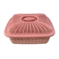 thumbnail image 1 of Cesta de frutas con tapa Cesta para servir alimentos Colador Cesta de pan de mostrador con Rosa Grande, 1 of 9