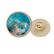 thumbnail image 1 of Ocean coloridos peces ciencia naturaleza foto Broche de oro metálico circular, 1 of 3