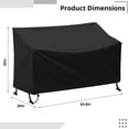 thumbnail image 4 of Outdoor Bench Cover, Heavy Duty 3-Seater Patio Bench Furniture Cover, All Weather Resistant Bench Cover for Patio Furniture, 63.8 x 26.0 x 35.0 inches, 4 of 5