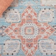 thumbnail image 6 of SAFAVIEH Tucson Alyx Oriental Machine Washable Area Rug, Turquoise/Rust, 6' x 6' Round, 6 of 8