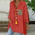 thumbnail image 2 of Pompotops Fashion Womens Dot Printed Button Long Sleeves Inch Shirt Turn-Down Collar Tops Blouse, 2 of 9