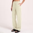thumbnail image 6 of Baberdicy Linen Pants Women Womens Linen Beach Pants Casual Elastic High Waisted Wide Leg Loose Comfy Trousers with Pockets, 6 of 8