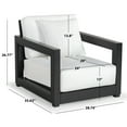 thumbnail image 4 of SAFAVIEH Couture Montford Aluminum Armchair, Black/White, 4 of 11