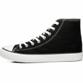 thumbnail image 5 of Men High top Canvas Sneakers Classic mid calf Fashion Shoes Casual High-Top Tennis Shoes for Man（Black US9）, 5 of 5