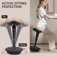 thumbnail image 4 of HOMCOM Chaise de Bureau Debout, Tabouret Actif Réglable, Brun, 4 of 10