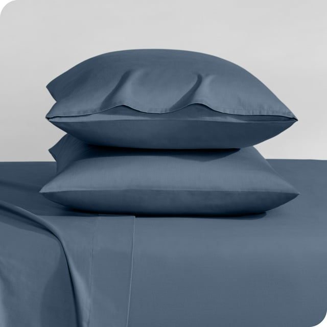 Bare Home Sateen Weave Pillowcase Set - 400 Thread Count - 100% Organic Cotton - King, Bering Sea, 2-Pieces