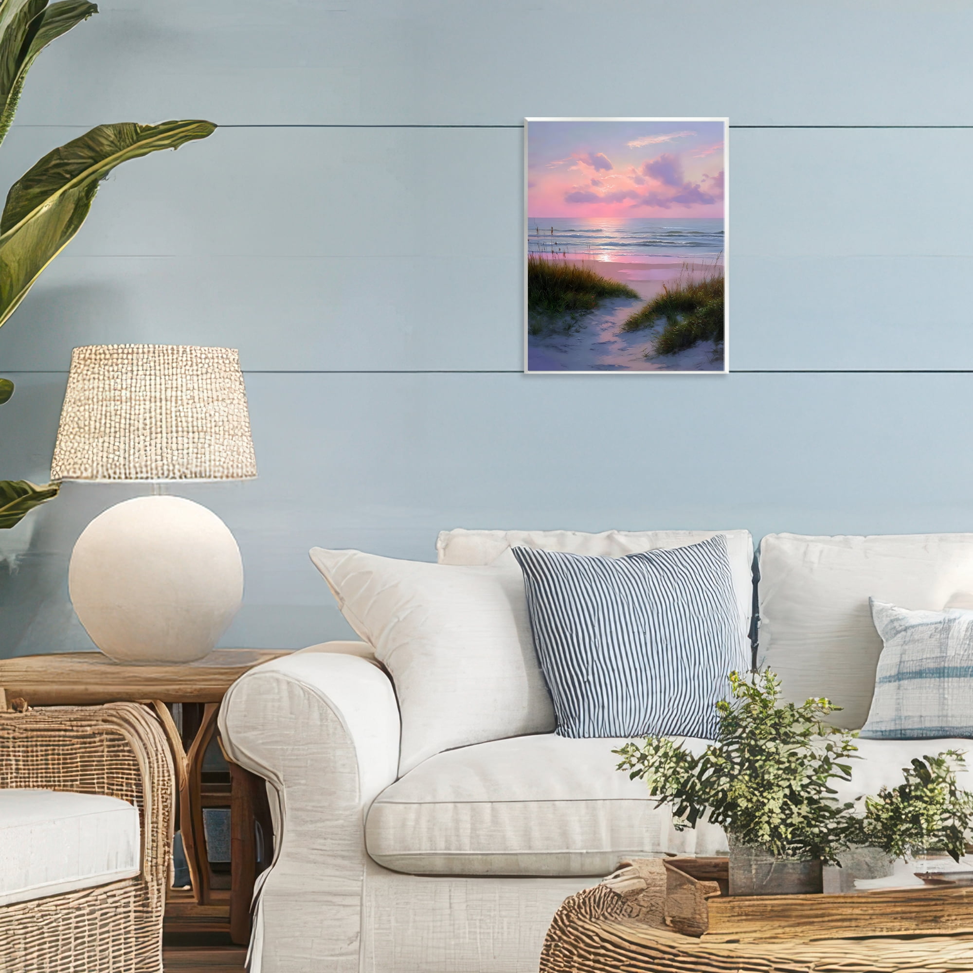Stupell Industries Romantic Beach Sunset in Pink Wall Plaque Art, design by Franklyn Gregory
