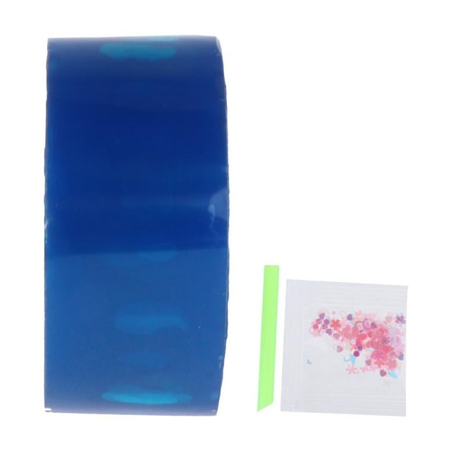 Cinta adhesiva de doble cara con lentejuelas, juguetes educativos con cerbatana, reutilizable, para hacer burbujas de aire, globos, cinta adhesiva para pared, ideal como regalo de Azul 300cmx3cm